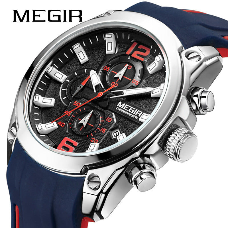 multi-function chronograph calendar sports watch men's watch